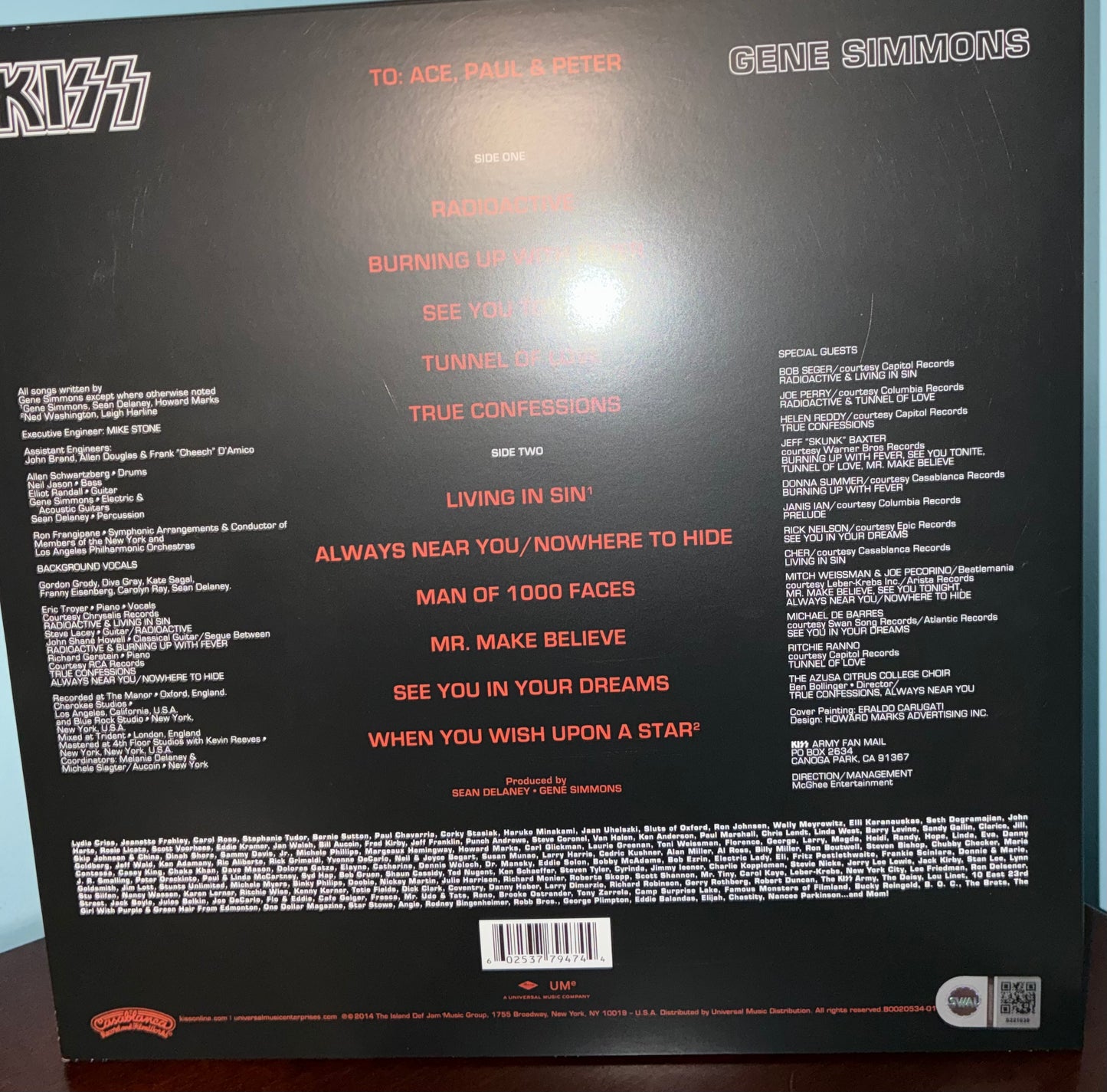Gene Simmons signed solo LP