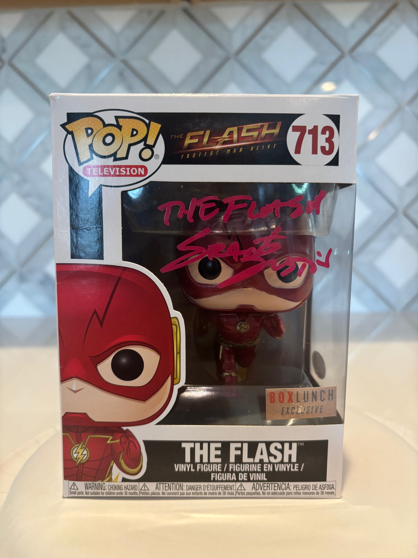 Grant Gustin Signed Funko Pop (JSA)