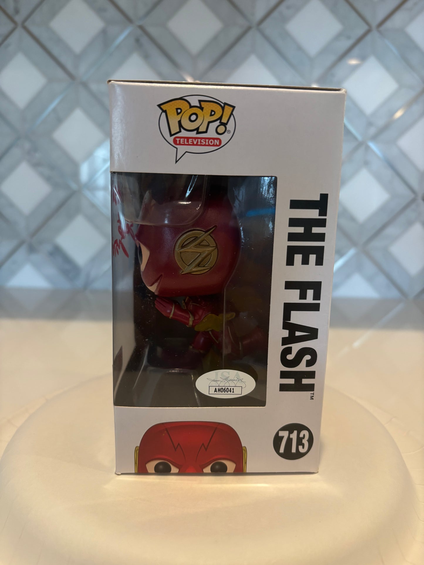 Grant Gustin Signed Funko Pop (JSA)