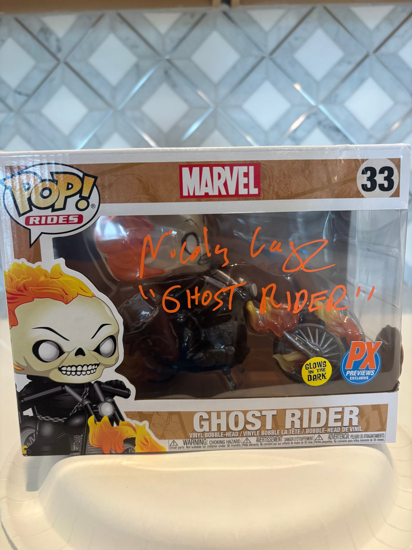 Nicolas Cage Signed Funko Pop Ride (Celebrity Authentic's)