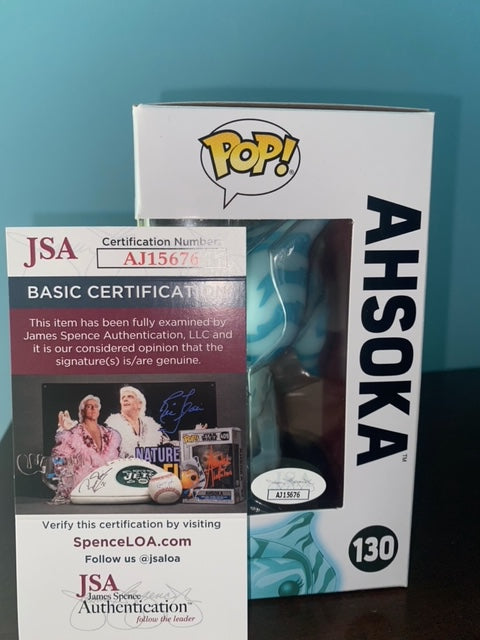 Funko Pop! Ahsoka holo glow signed by Rosario Dawson