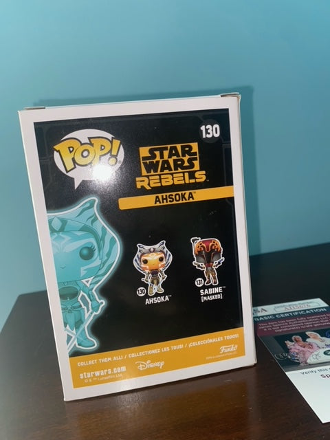 Funko Pop! Ahsoka holo glow signed by Rosario Dawson