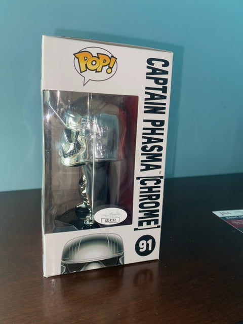 Funko Pop! Star Wars metallic Captain Phasma signed by Gwendoline Christie