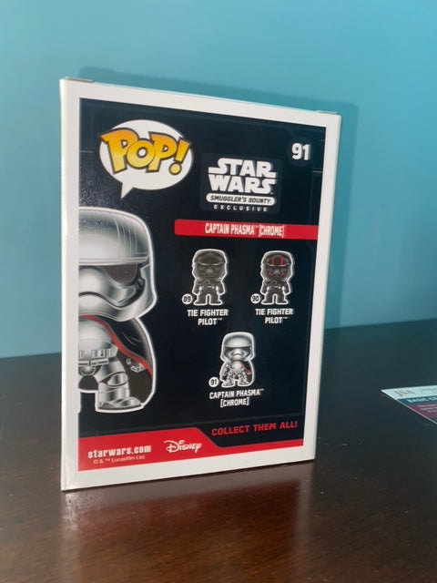 Funko Pop! Star Wars metallic Captain Phasma signed by Gwendoline Christie