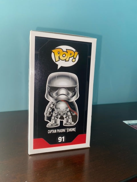 Funko Pop! Star Wars metallic Captain Phasma signed by Gwendoline Christie