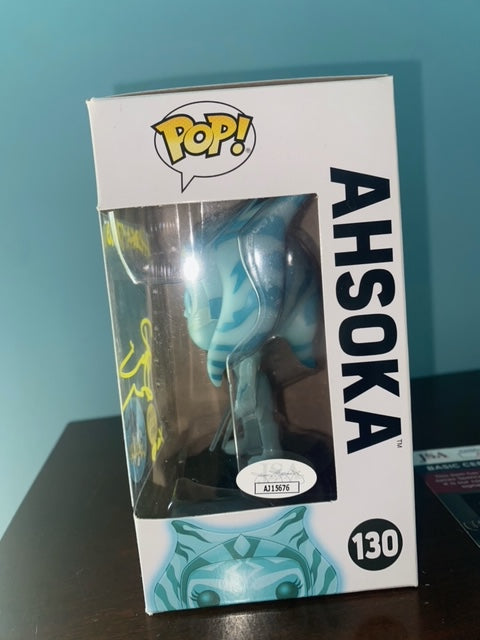 Funko Pop! Ahsoka holo glow signed by Rosario Dawson