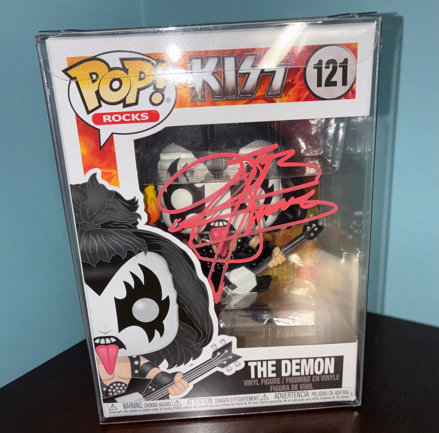 Gene Simmons signed 121 The Demon Funko Pop SWAU