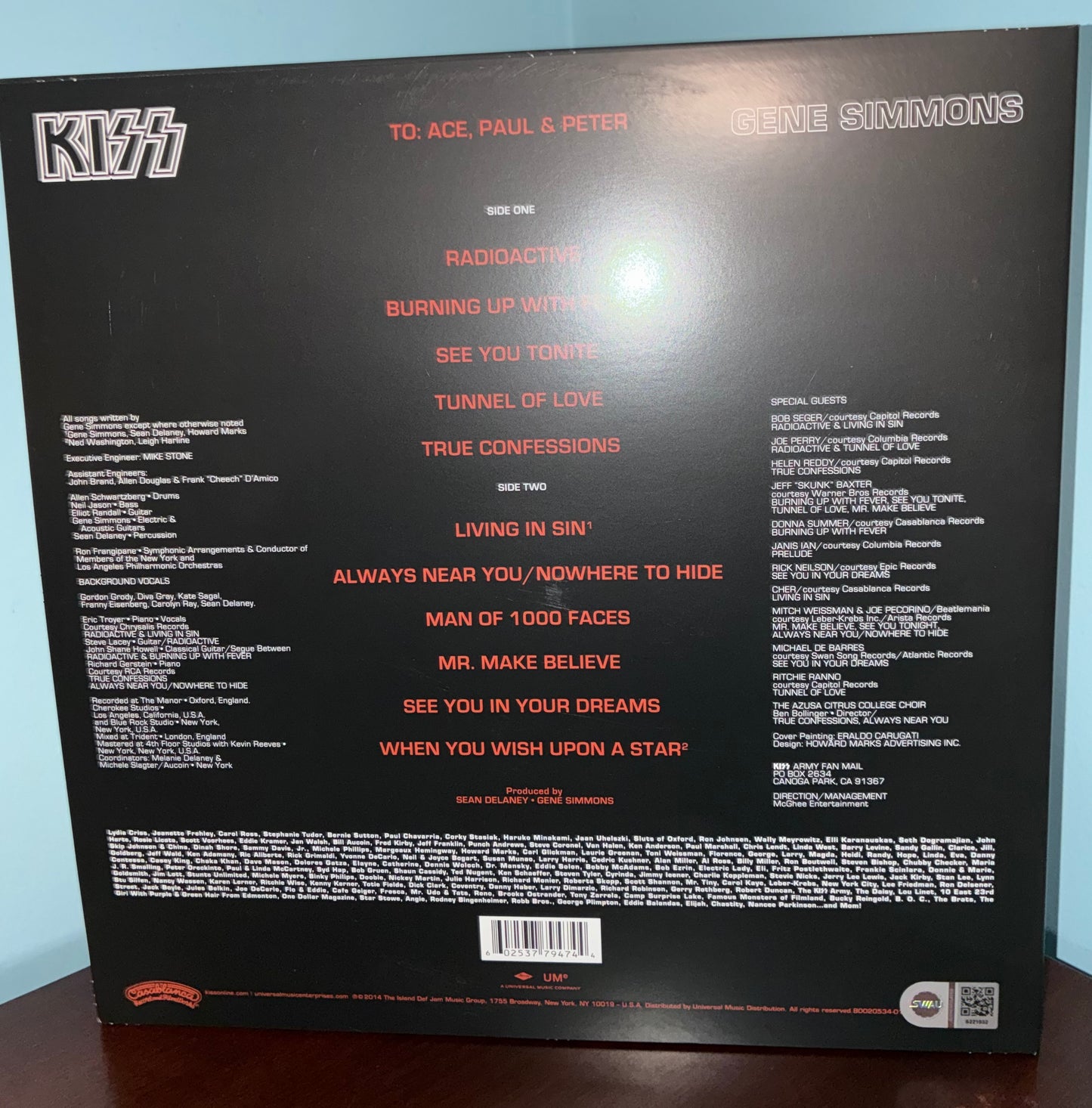 Gene Simmons signed solo LP