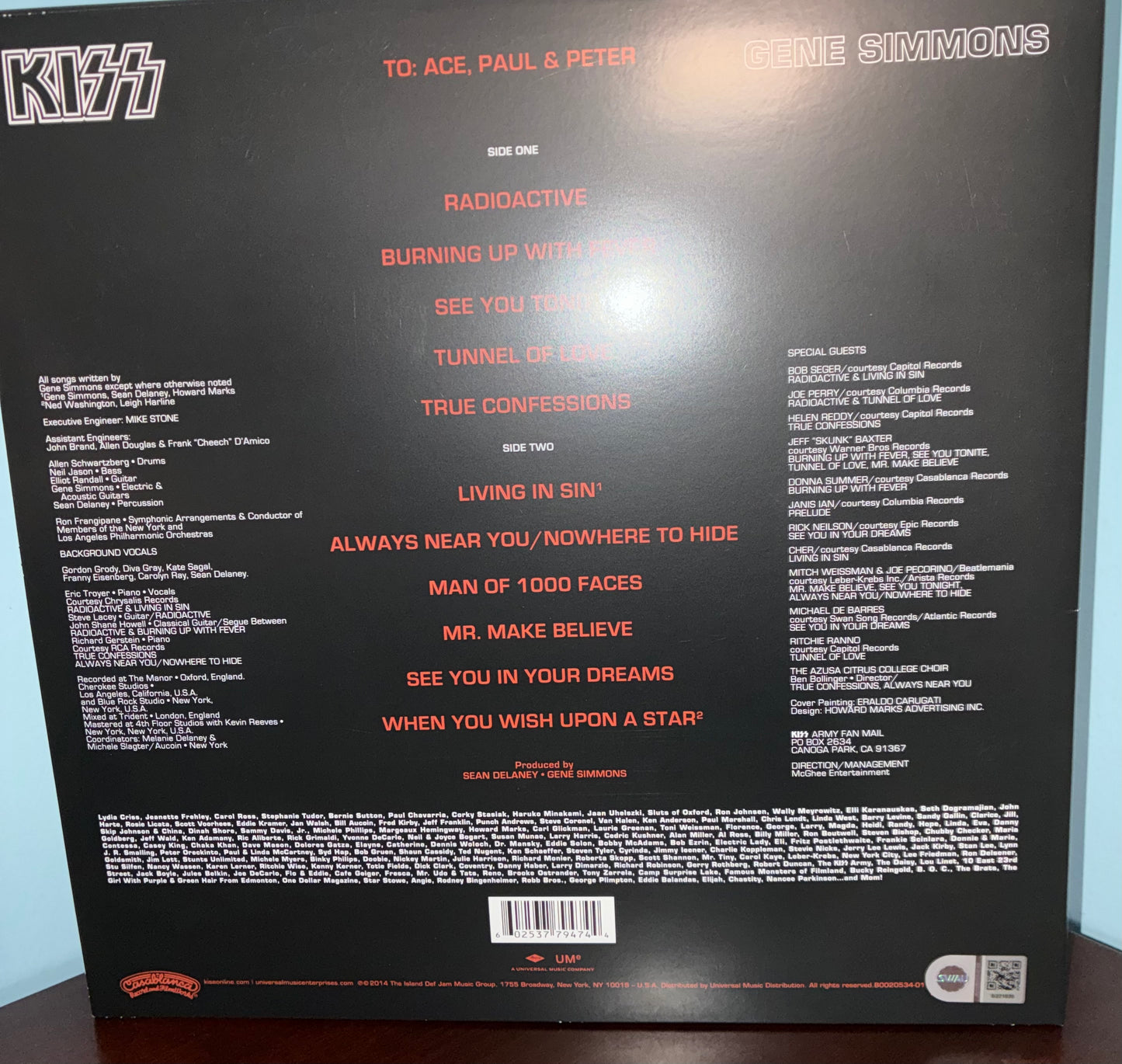 Gene Simmons signed solo LP