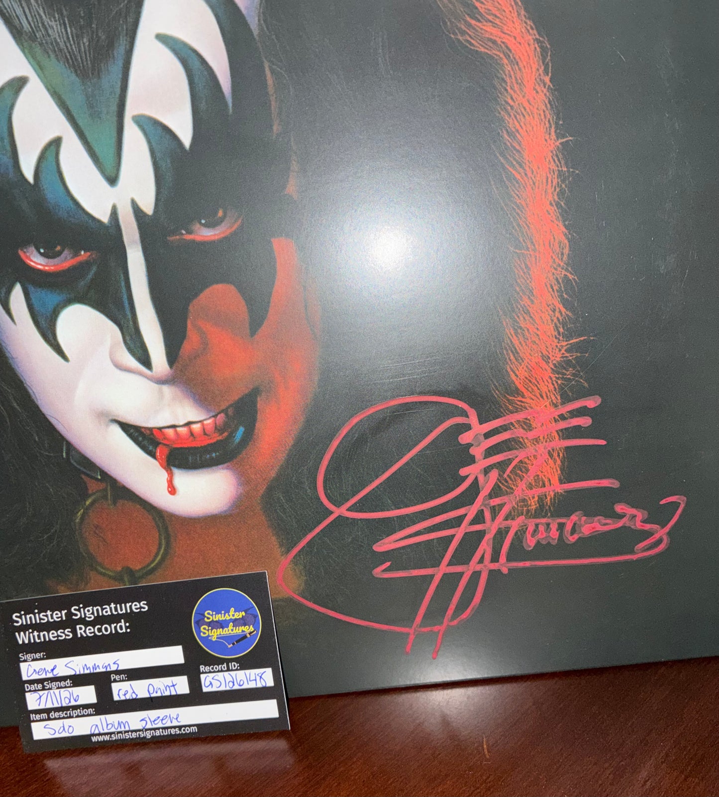 Gene Simmons signed solo LP