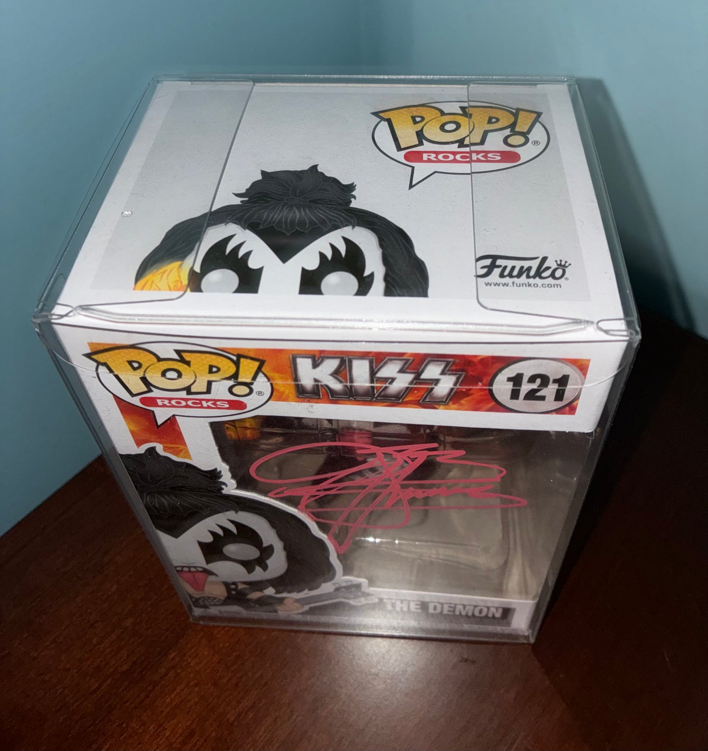 Gene Simmons signed 121 The Demon Funko Pop SWAU