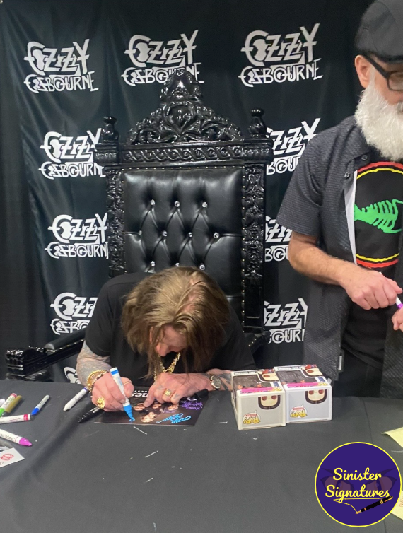 Ozzy Osbourne Family Signed Complete Print